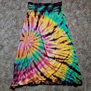 Women's Blue Gecko tie dye skirt